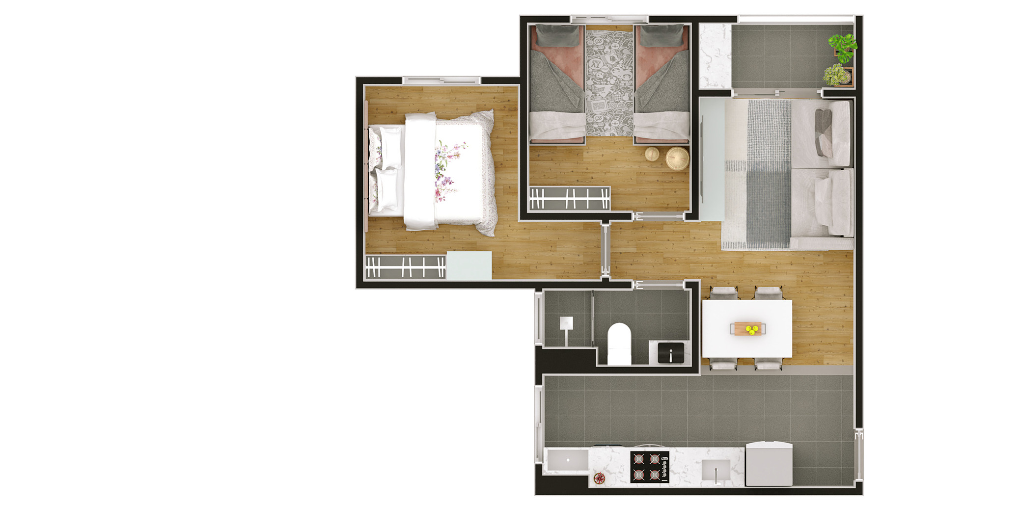 [SA] FLORENÇA - PLANTA TIPO 01 2DORMS 2D